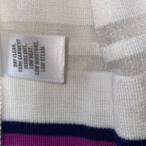 ST. JOHN Womens Size 2 Open Front Striped Blazer Jacket - Picture 7 of 8
